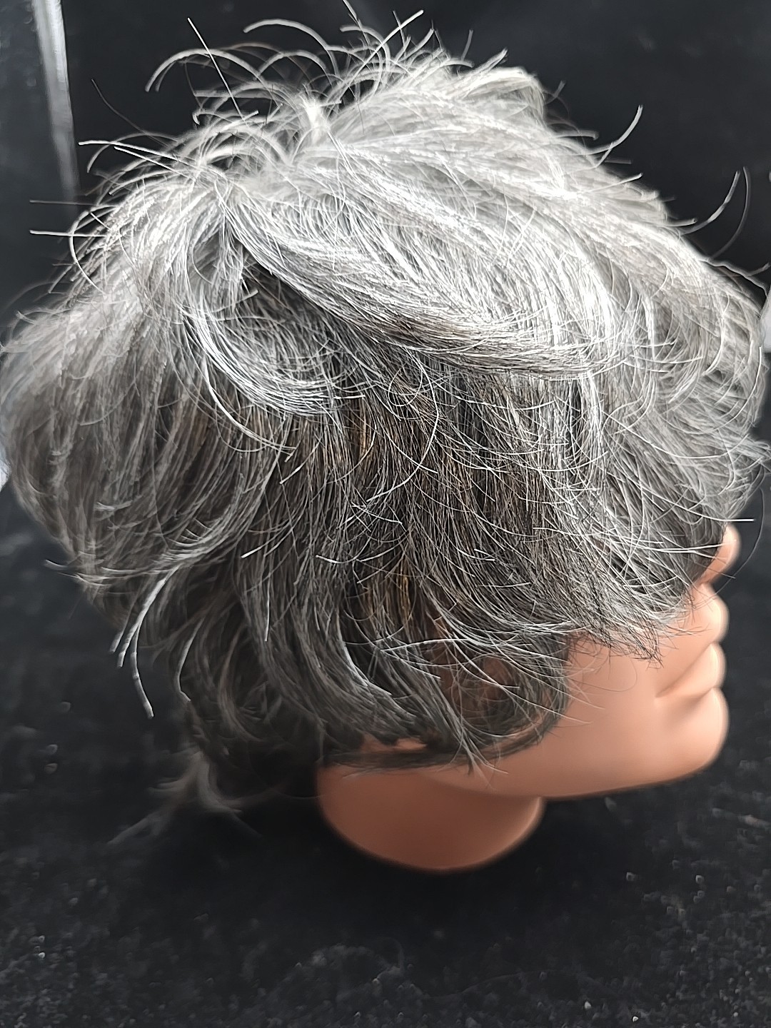 Foxy Silver Wig Razor Cut Shag Japanese Made In Indonesia Misung Modacrylic Gray