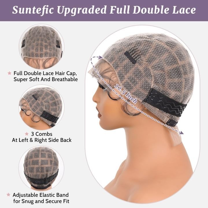 Secure Fit Glueless Crochet Wig Cap with Baby Hair