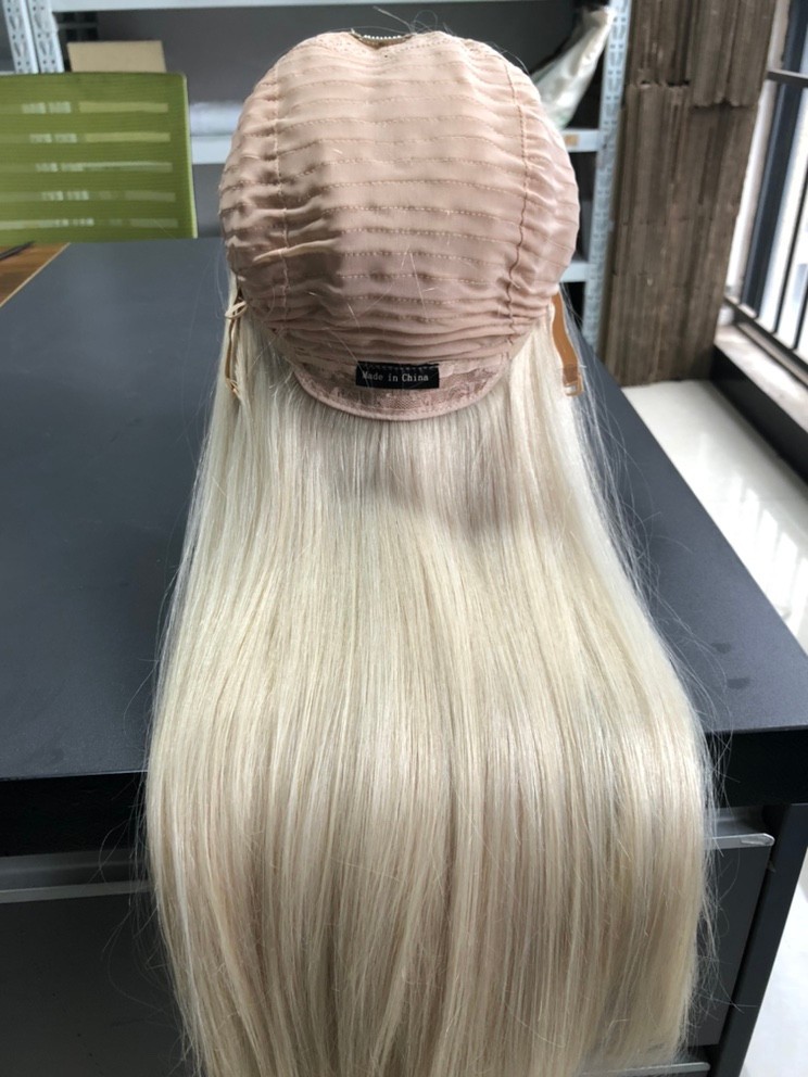 U Part 3/4 Half Wig with Clips In 100% Real Remy Human Hair Straight Hairpiece