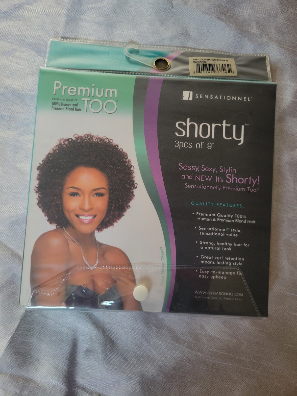 Sensationnel Shorty Cork Screw Human Hair Heat Resistant Weft 3pcs 9in 2