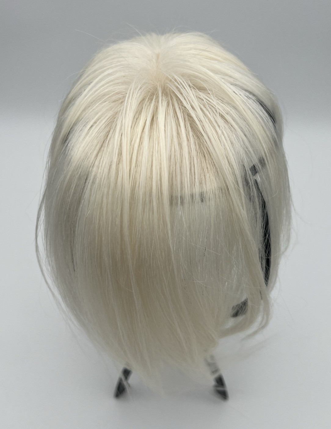 White Blonde 100% Human Hair 12in Women Hair Topper