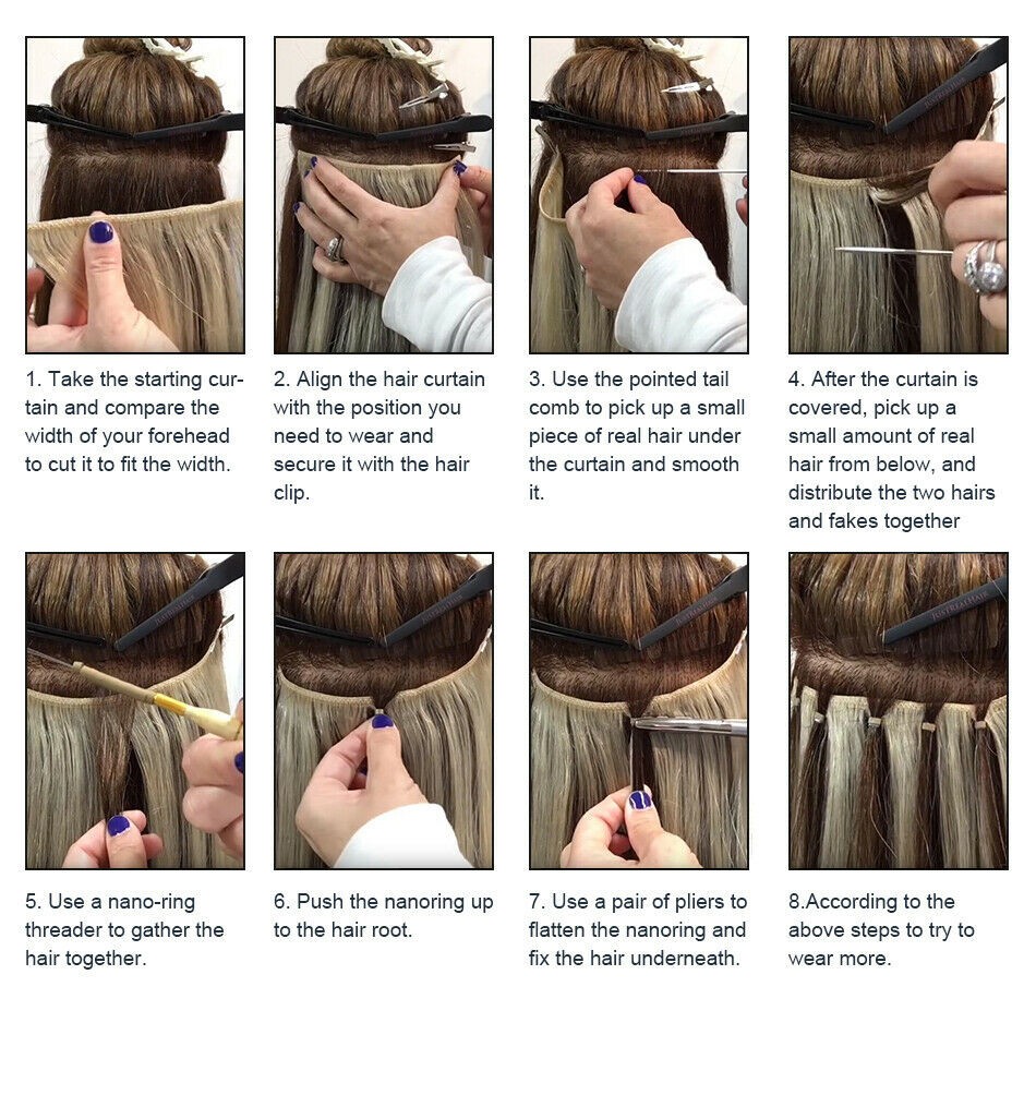 Thick Weft Real Human Hair Extension Full Head Human Hair Remy Weave Colored