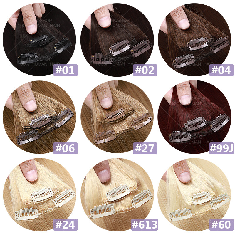 CLEARANCE Clip In 100% Real Remy Human Hair Extensions 8 Pieces Full Head Blonde