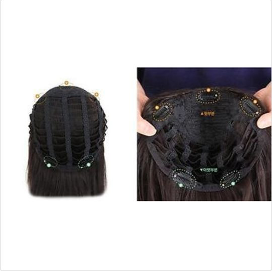 Remy 3/4 Half Wig 100% Human Hair Half Wig Straight Hair Machine Weft Cap 15-24″