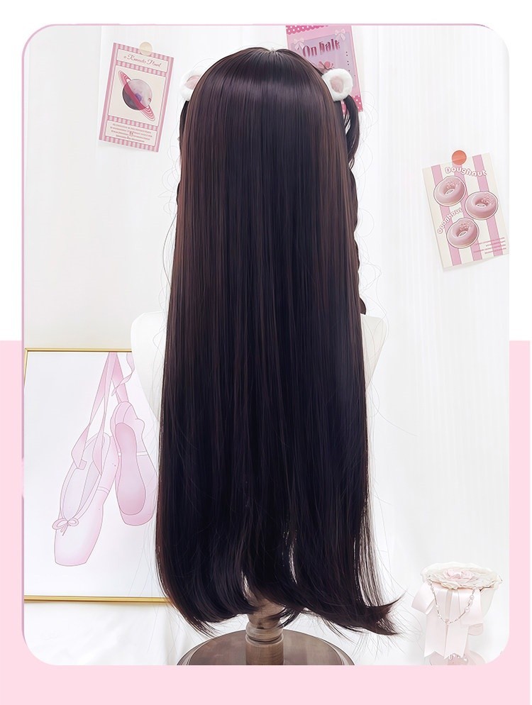 Japanese-style Harajuku long straight hair Lolita wig cos Princess