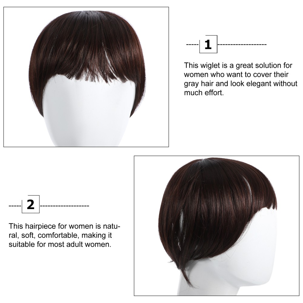 ​invisible False Hair Clips Hairline Toupee for Women Topper Wiglet Accessory