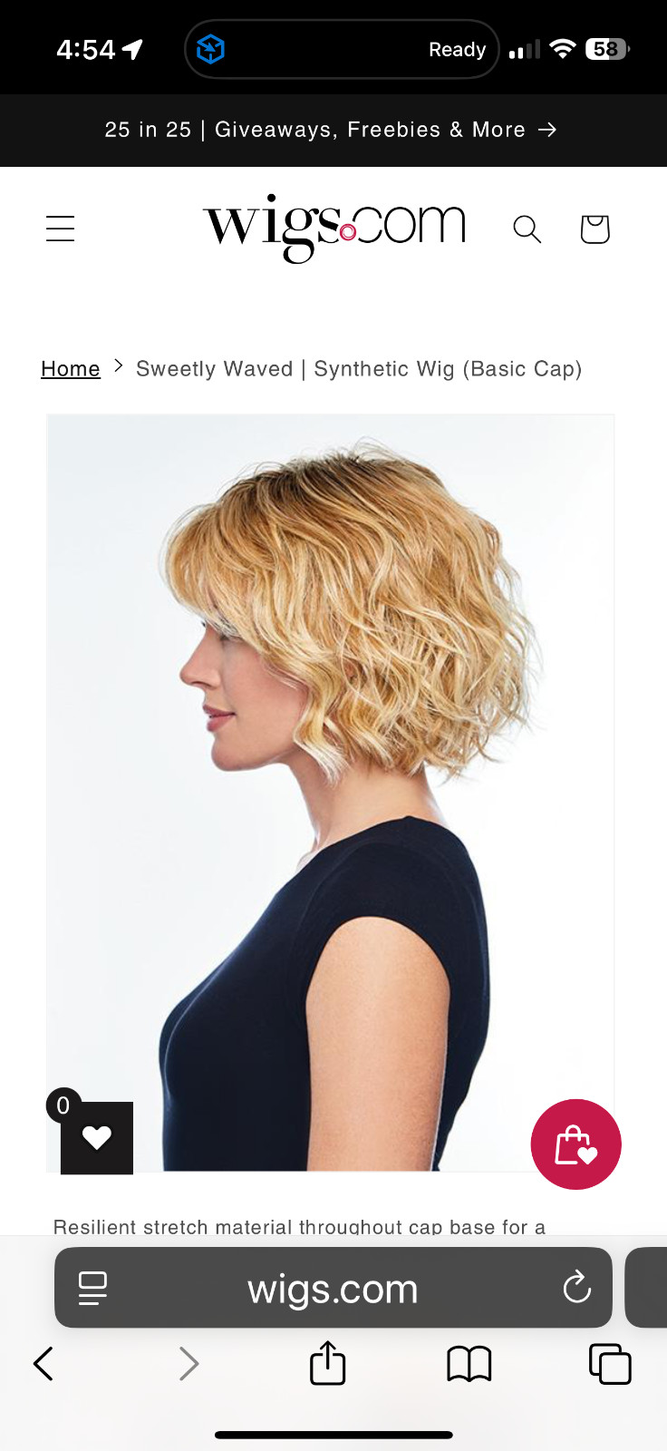 Hairdo Wig “Sweetly Waved” Sugar and Charcoal
