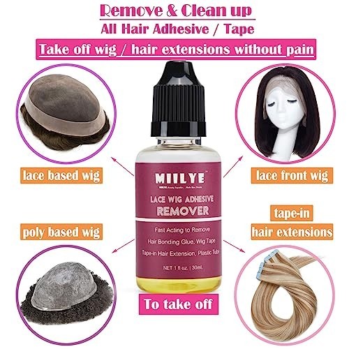 Wig Glue Remover 2 Bottles Lace Adhesive Solvent Tape Hair Extensions Remover