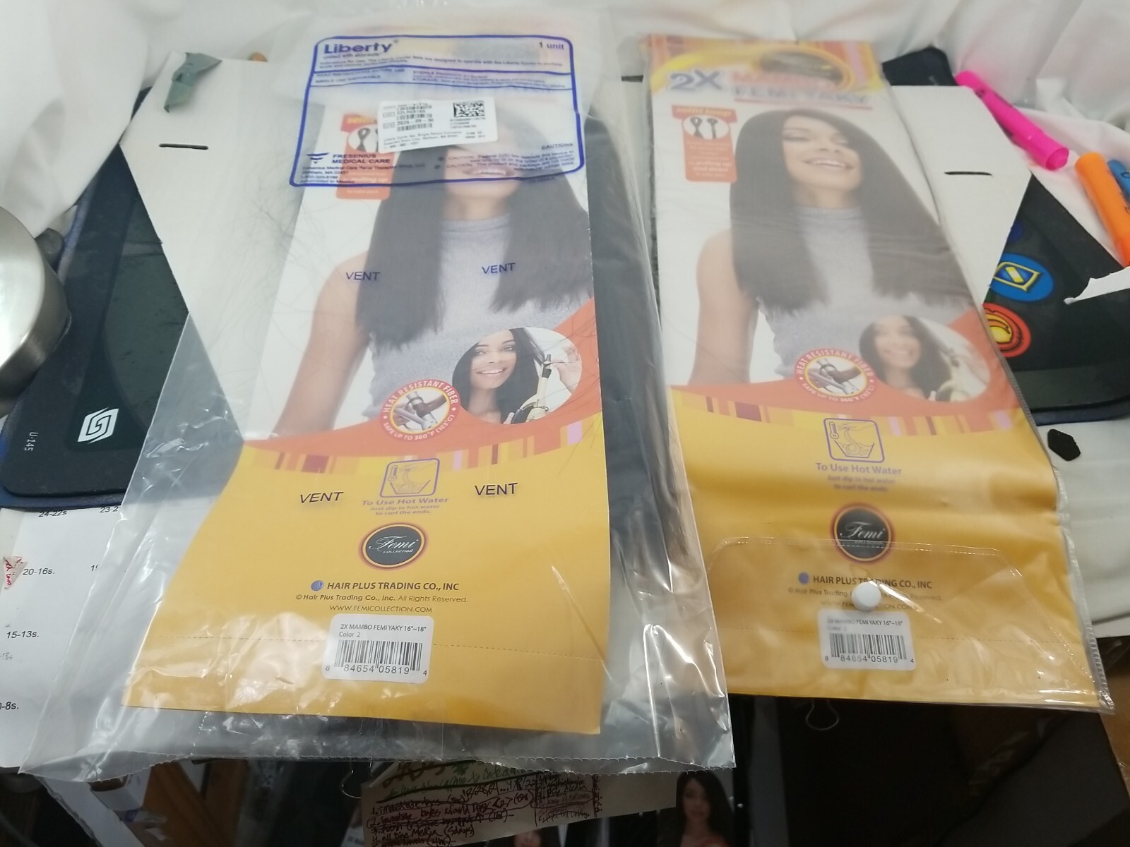 2 Packs Yaky 16-18″ Black Mambo HAIR EXTENSIONS WEAVE By Femi Collection