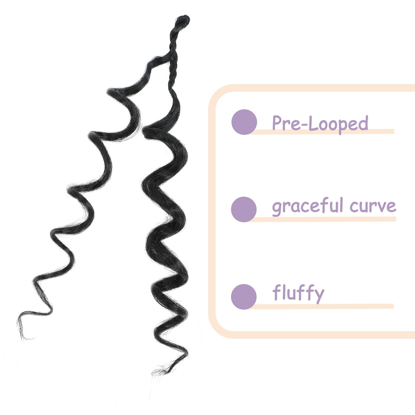 Pre-Looped Ocean Wave Crochet hair Deep Wavy Crochet Hair Water Wave Braiding…