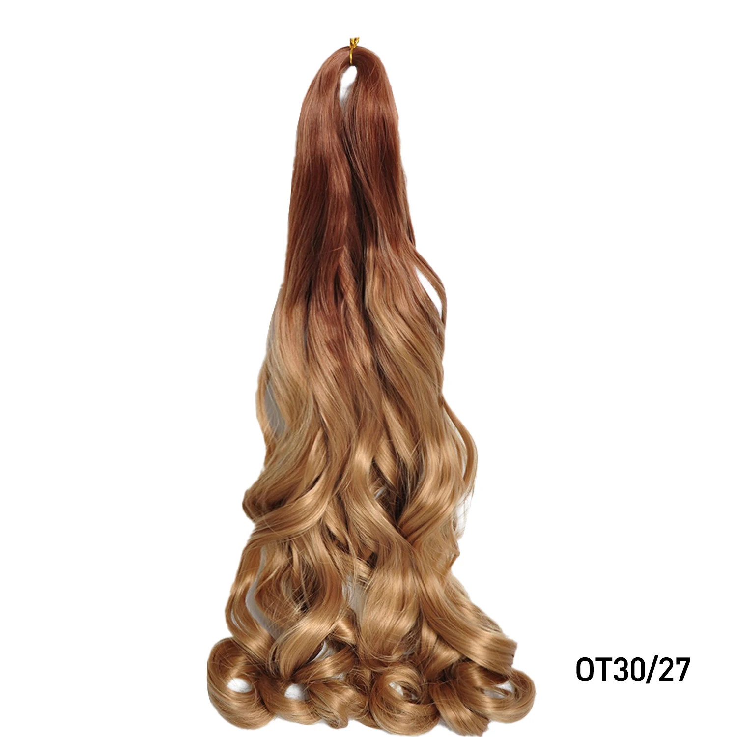 Pre Stretched 24Inch Synthetic Loose Wave French Curls Braiding Hair Extensions