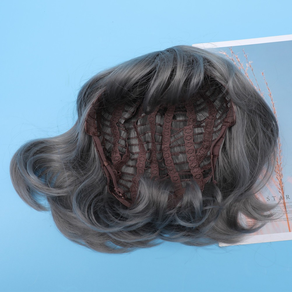 1Pcs Realistic Grey Bob Hair Wig Lace Front Durable Synthetic Wig for Women