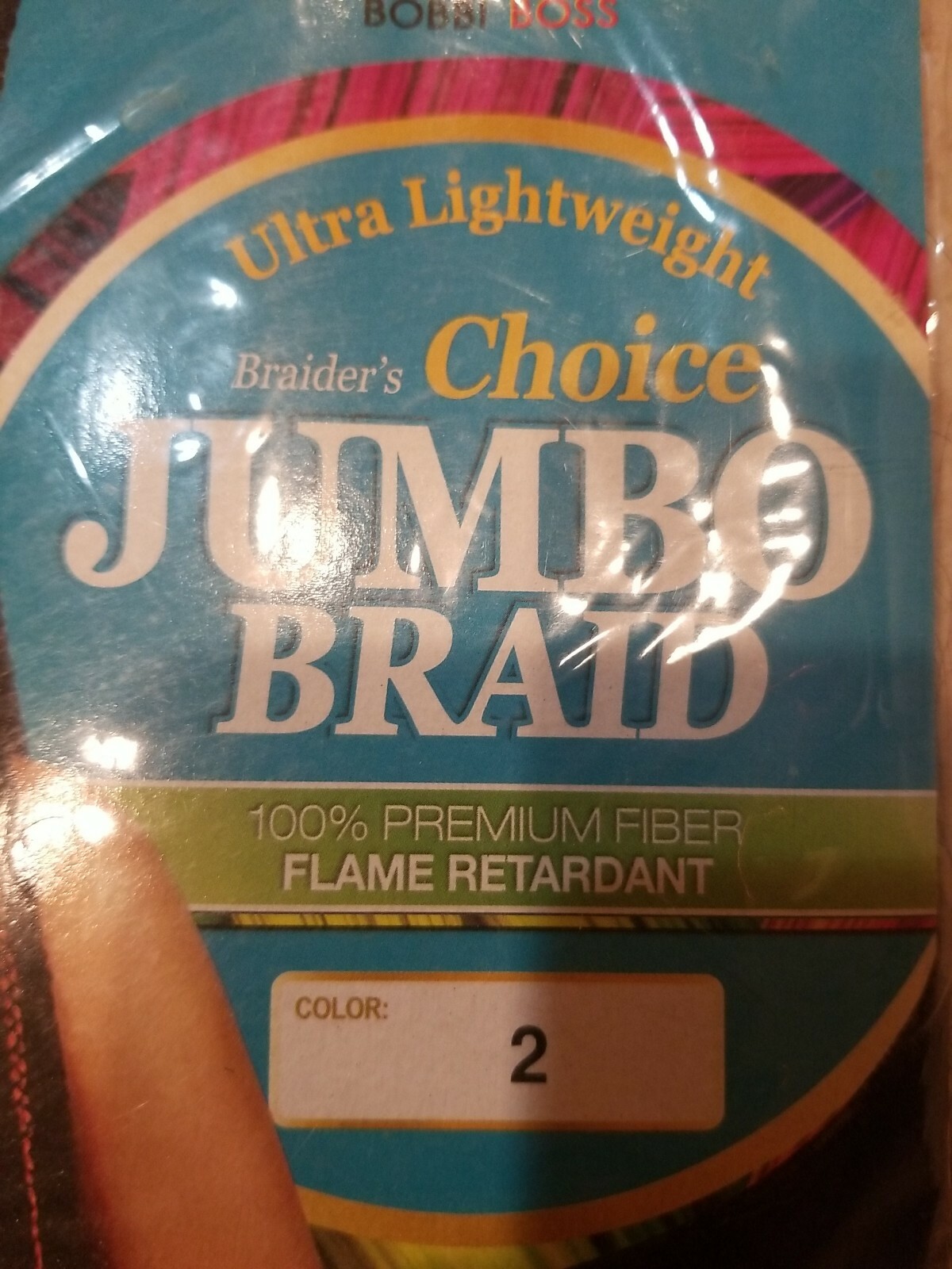 BOBBI BOSS Jumbo Braid 100% Premium FIBER Flame Retardant COLOR A #2 Black Hair