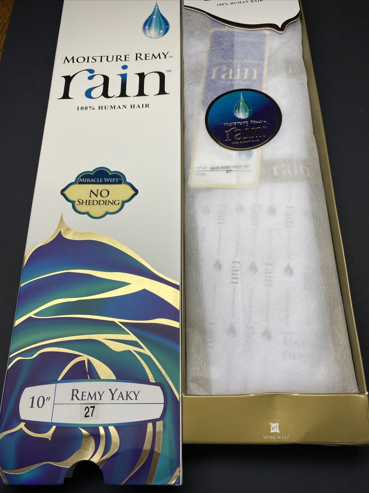 Moisture Remy Rain Yaky_100% Human Hair Weave Extension_10″_#27