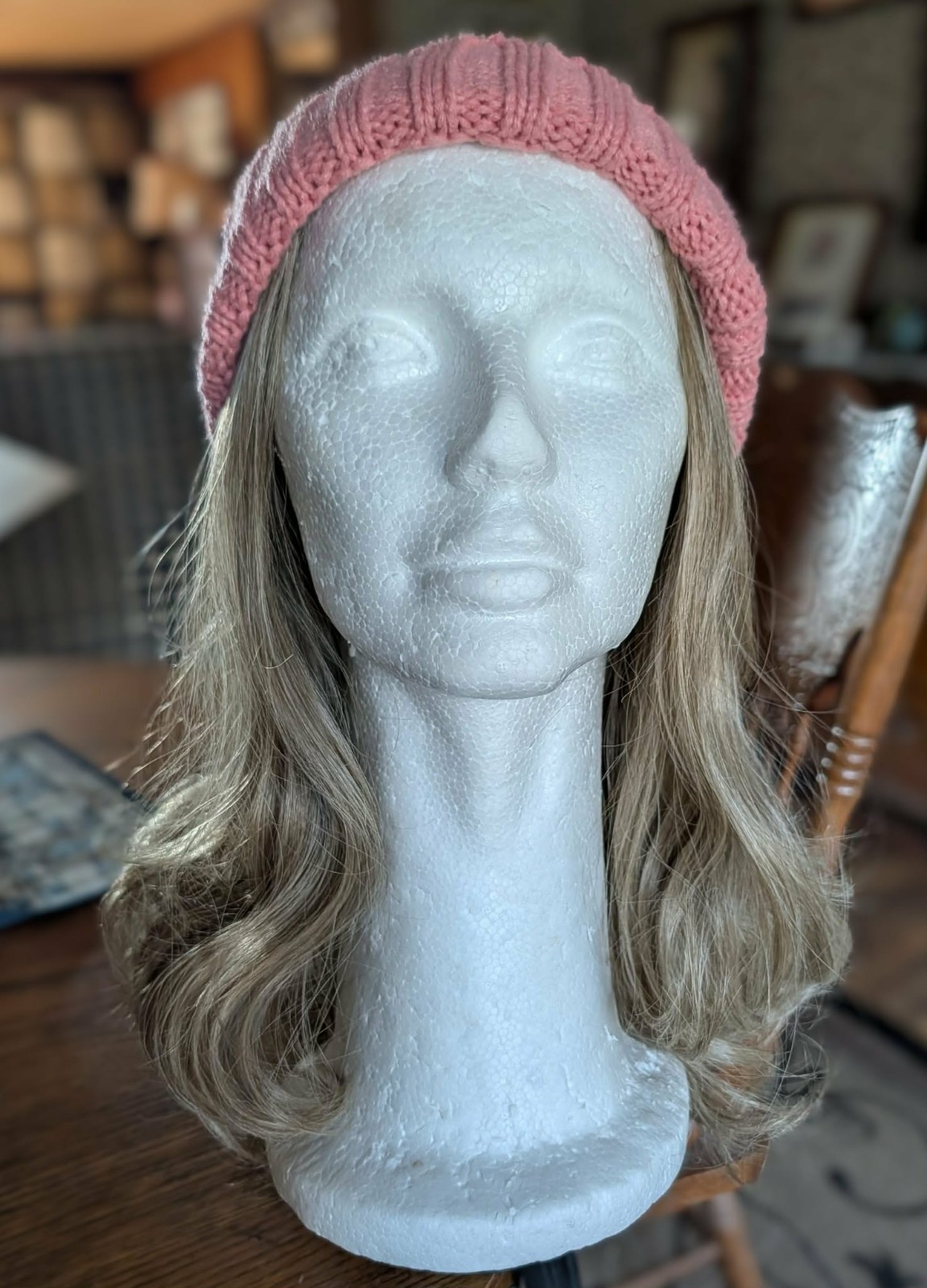 PAULA YOUNG HAT HAIR 3/4 WIG LONG WAVY NEW HAT INCLUDED WARM TOFFEE BLONDE