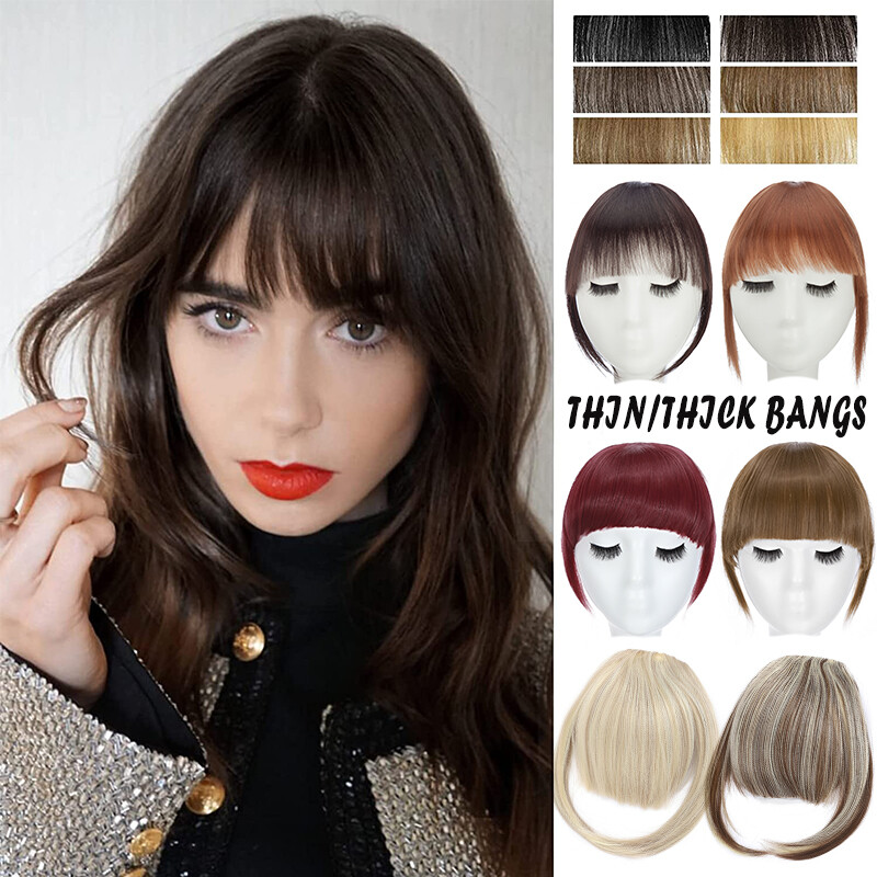 Topper Neat Bang Clip In Fringe Soft Hair Extension Hair Hairpiece AS HUMAN US