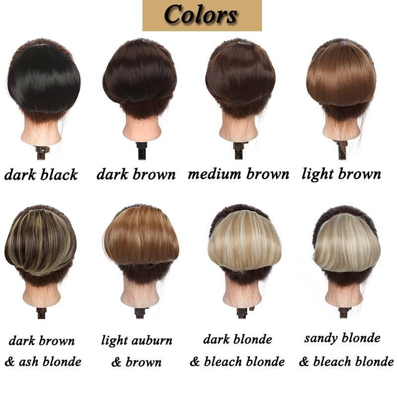 Straight Short Scrunchies as Hepburn Hair Bun Updo Extension Ponytail Hairpiece