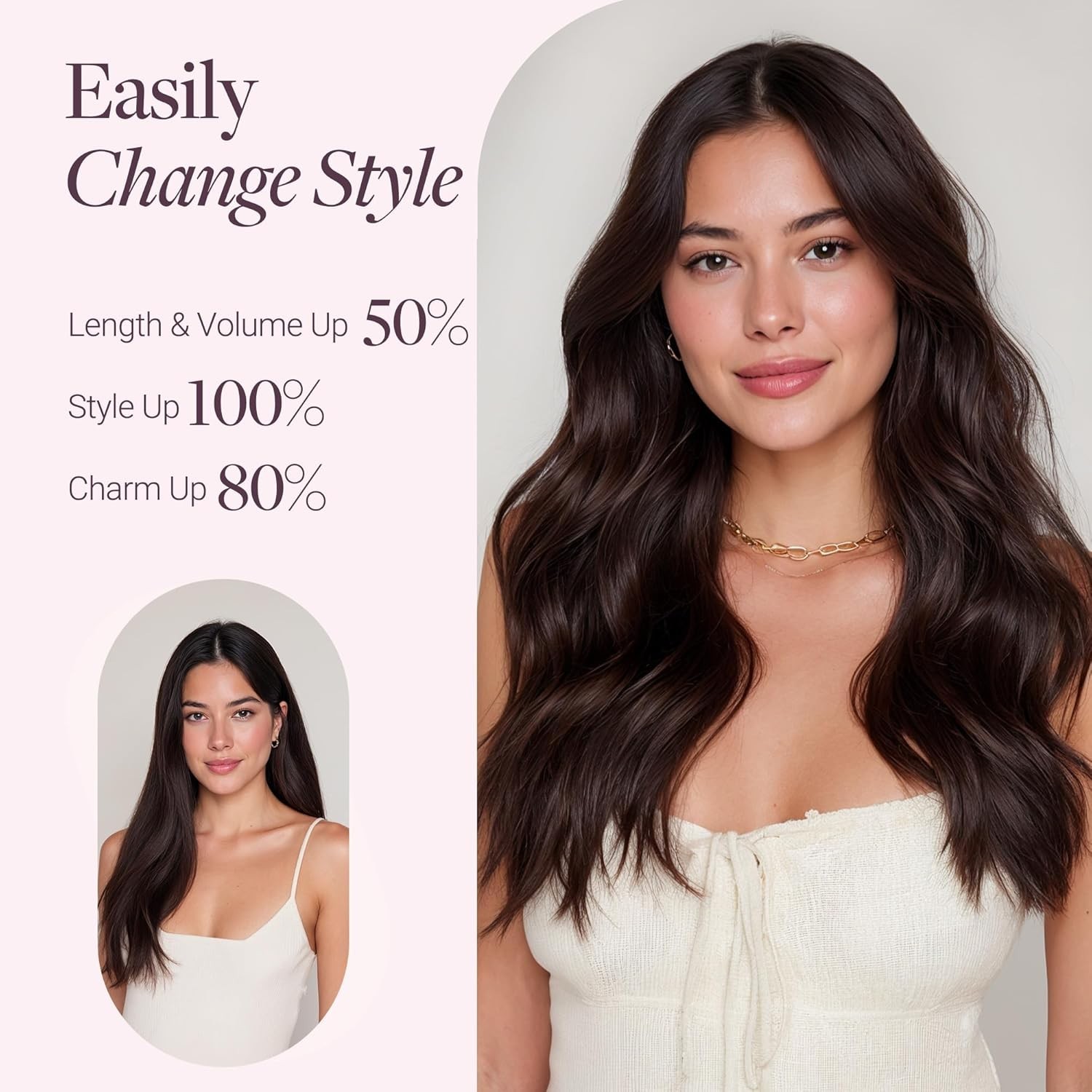 Goo Goo Wire Hair Extensions – 16″ 95g Multi-Tonal Balayage for Effortless Glam