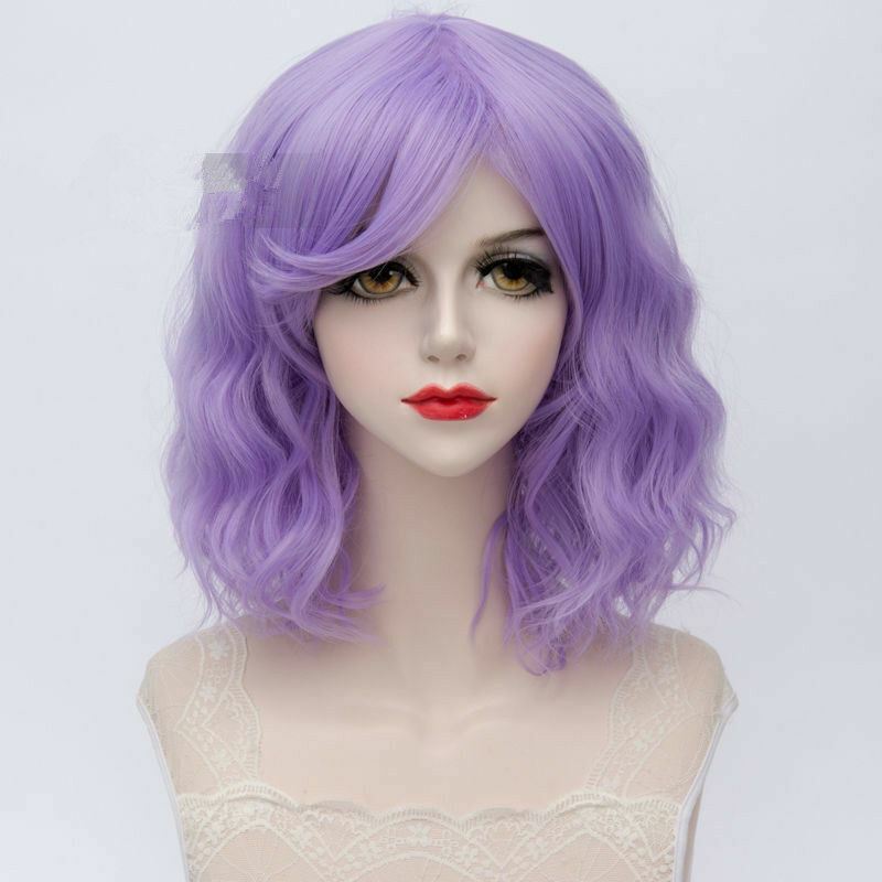 Synthetic Halloween 35cm Short Ombre Fancy Curly Cosplay Stylish Party Wig