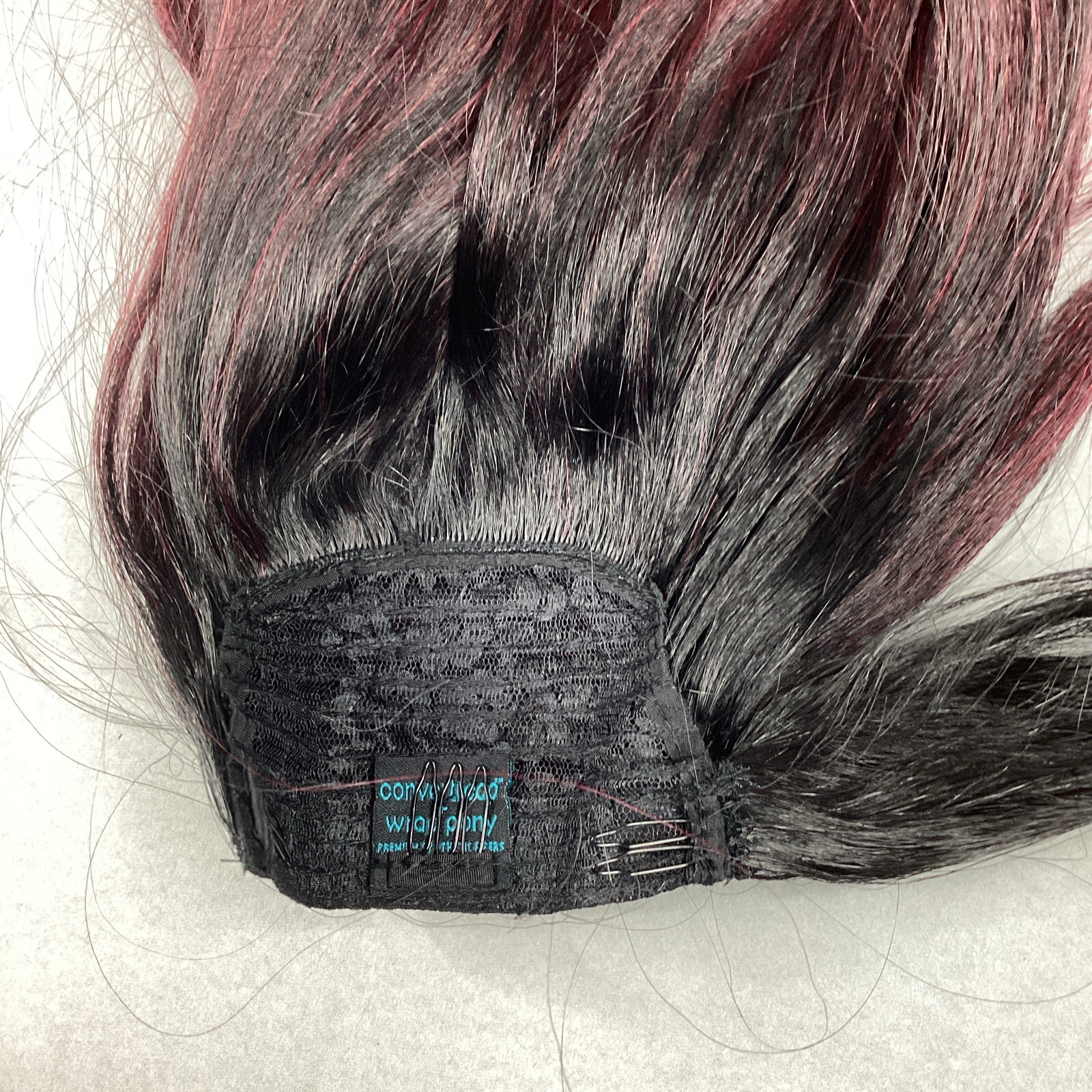 Converti-Cap + Wrap Pony Kiss & Tell #DR Mulled Wine Black Premium Synthetic Wig
