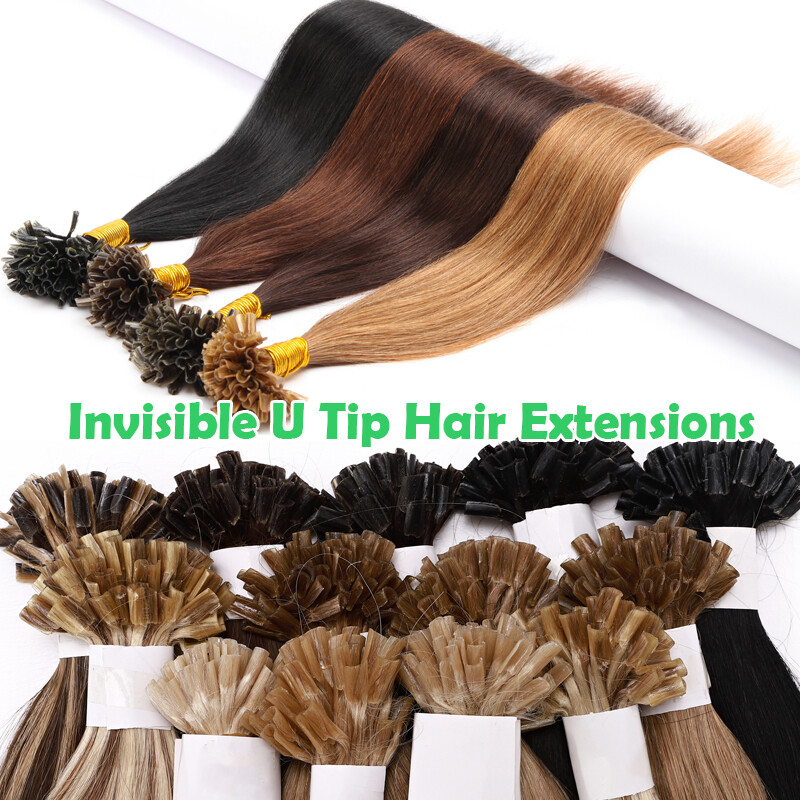 Balayage 200PCS Pre Bonded Nail U Tip Keratin/Remy Human Hair Extensions Fusions