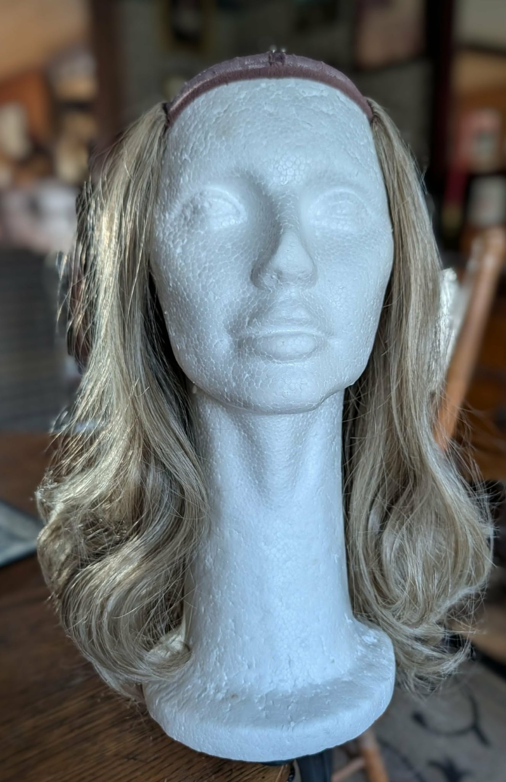 PAULA YOUNG HAT HAIR 3/4 WIG LONG WAVY NEW HAT INCLUDED WARM TOFFEE BLONDE