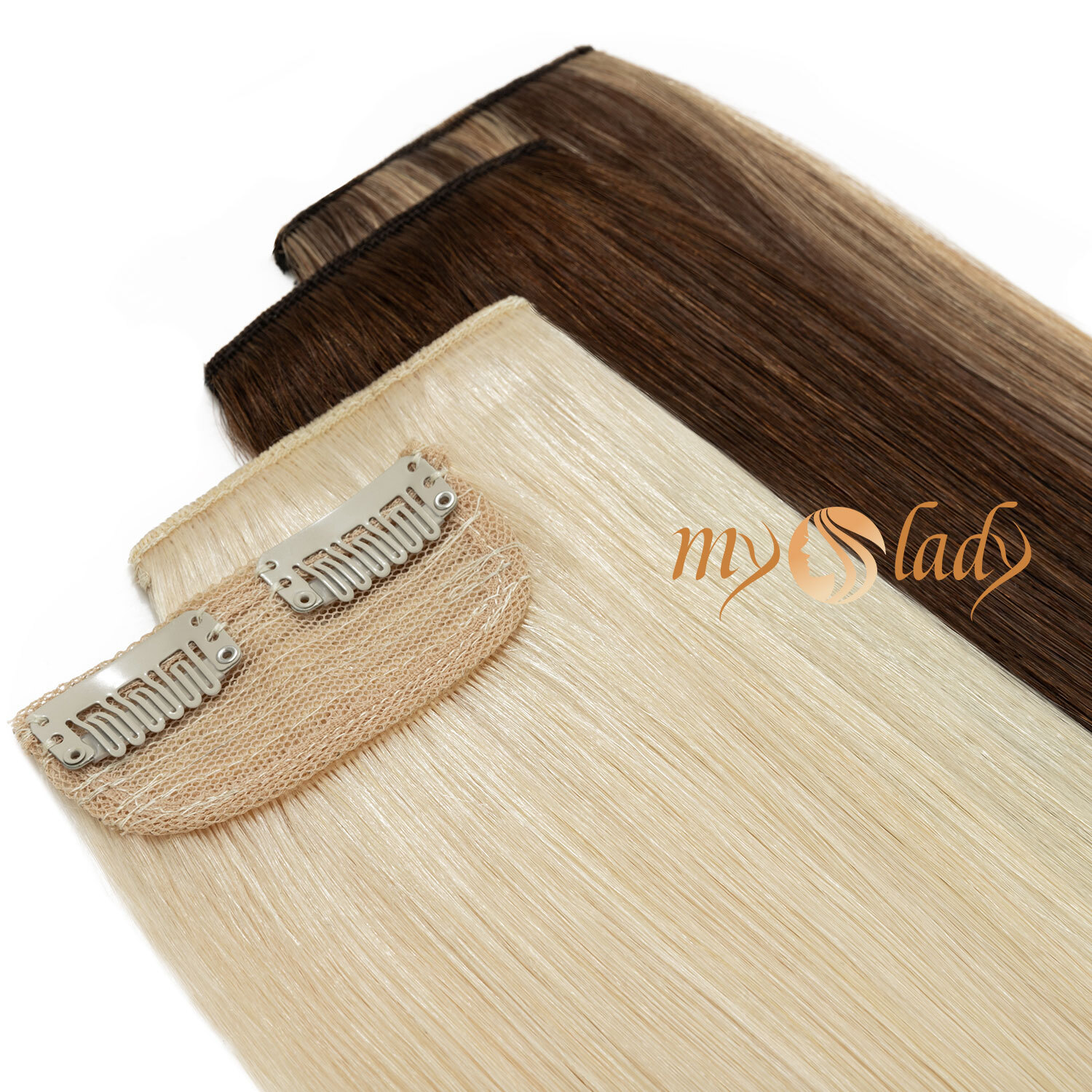 Thick Mini Hair Pad Clip In 100% Remy Human Hair Extensions Short Side Hairpiece
