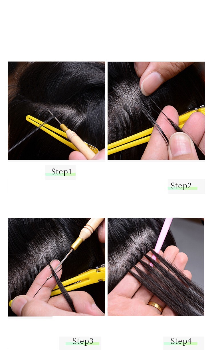 Second Generation Feather Hair Extension Micro Woven Feather 6D Double Line