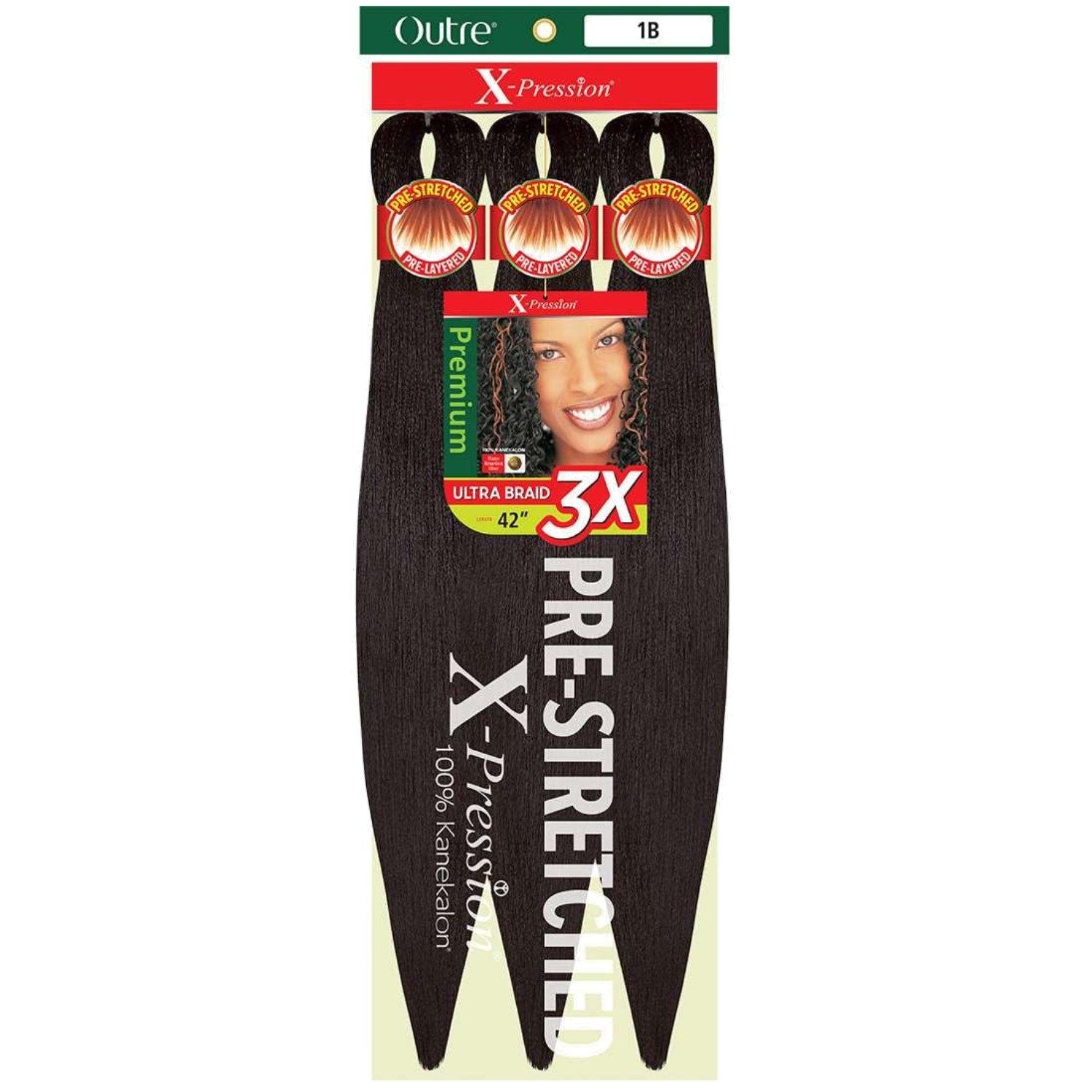Kanekalon Braid Hair 42″ 2 Pack Pre-Stretched