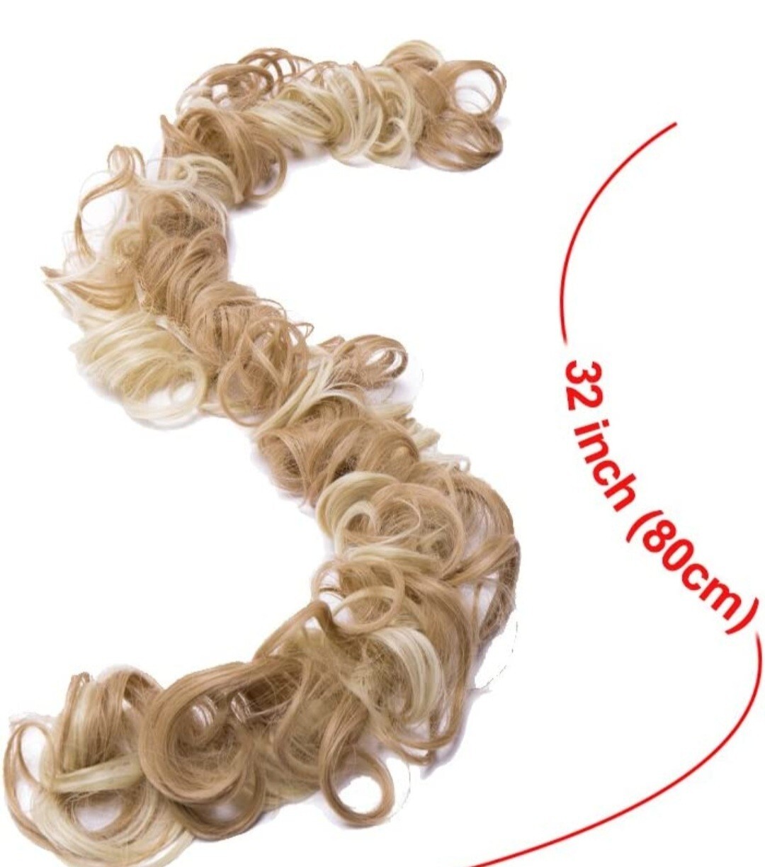 Thick Messy Bun Hair Piece Scrunchie Updo Wrap Around Curly Wavy Hair Extensions