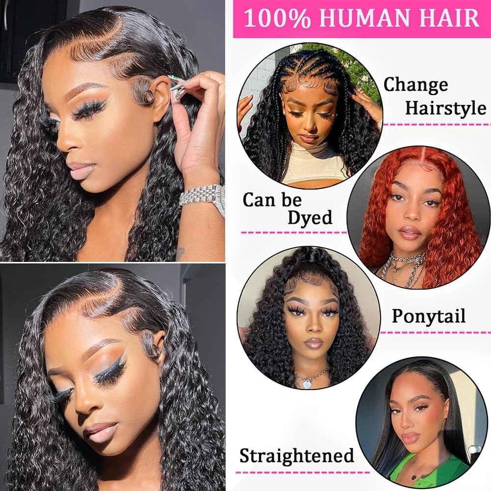 Leximi 26 Inch 13X6 Lace Front Wigs Human Hair 200 Density 13X6 Hd Full Lace