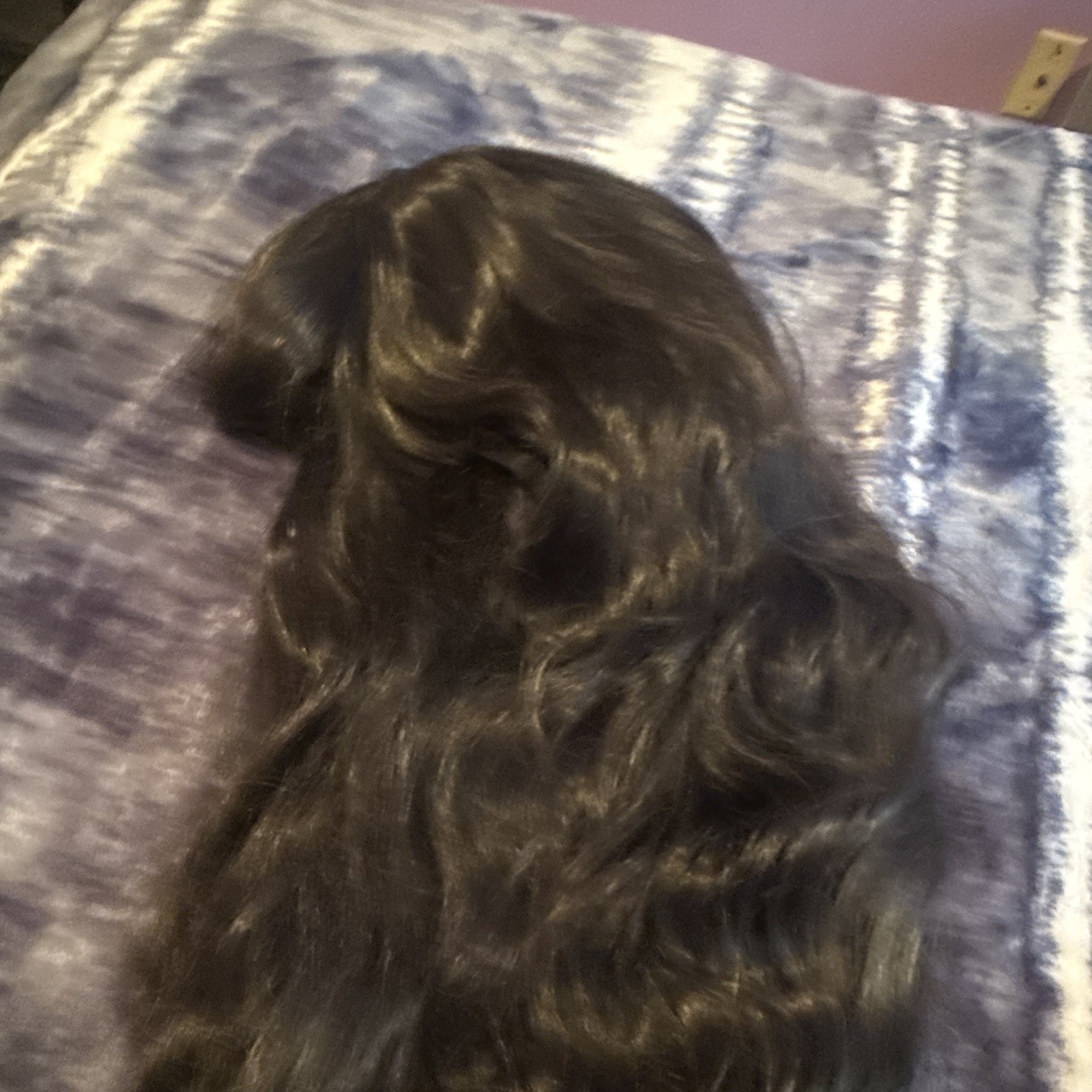 Black Wavy Synthetic Clip-In Wig Layered Classic Cap Free-Part One Size