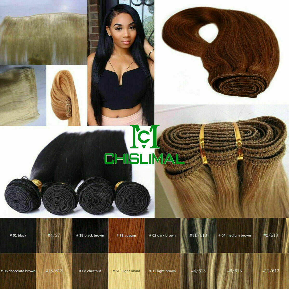 50g Weft Sew In Full Head Weft Human Remy Hair Weave Weft Extensions 30-70cm
