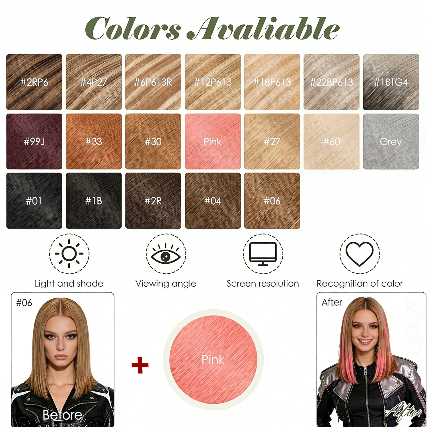 6 PCS Clip in Short Hair Extensions 100% Real Human Hair Volume Highlight USPS