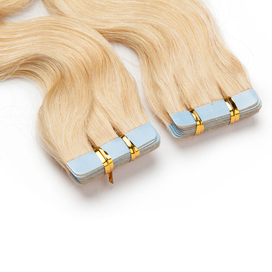 Invisible Tape In 100% Remy Human Hair Extensions Skin Weft Body Wave & Straight