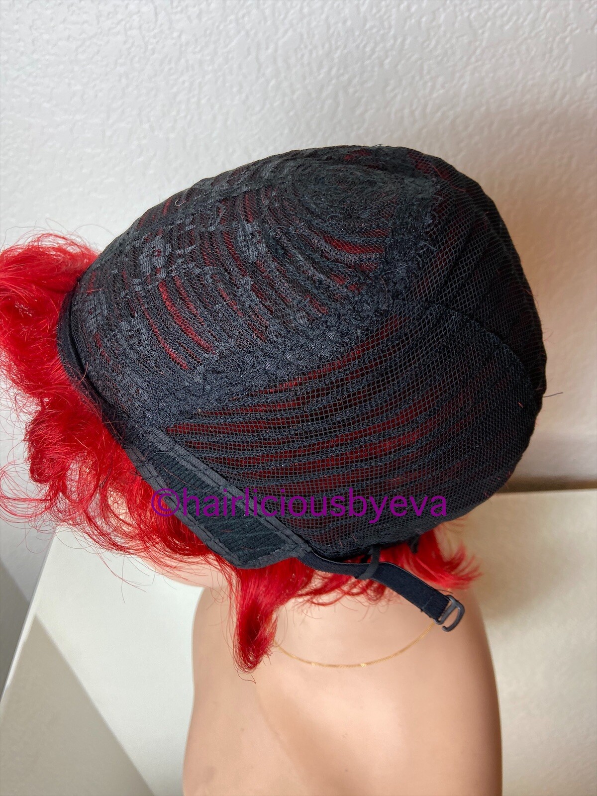 Human Hair Red Wig Short Pixie Buzz Cut