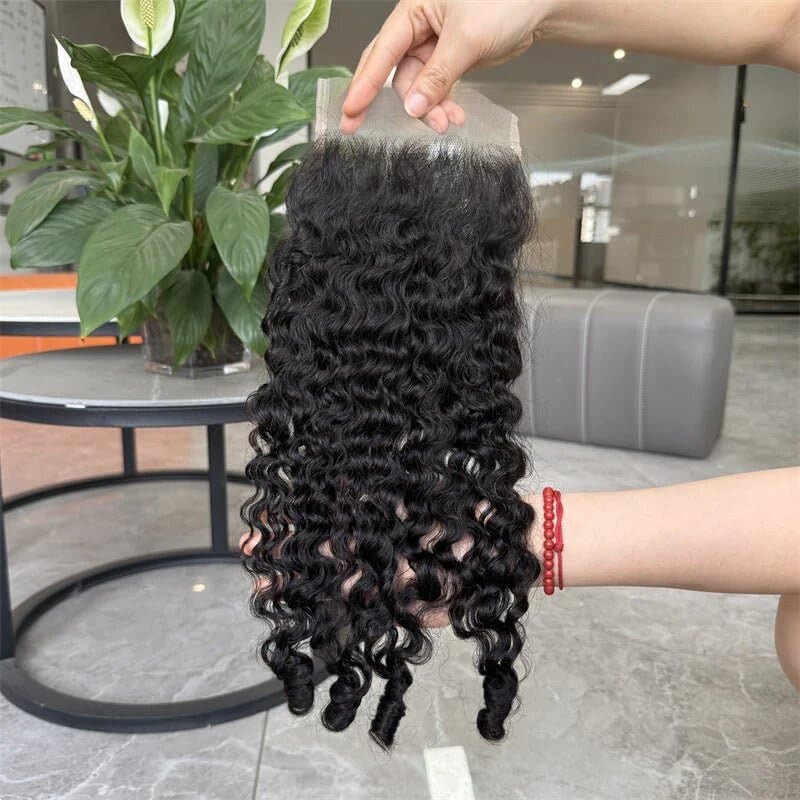 Lemoda 5×5 Burmese Curly Closure HD Transparent 5×5 Lace Closure 15A Virgin Burm