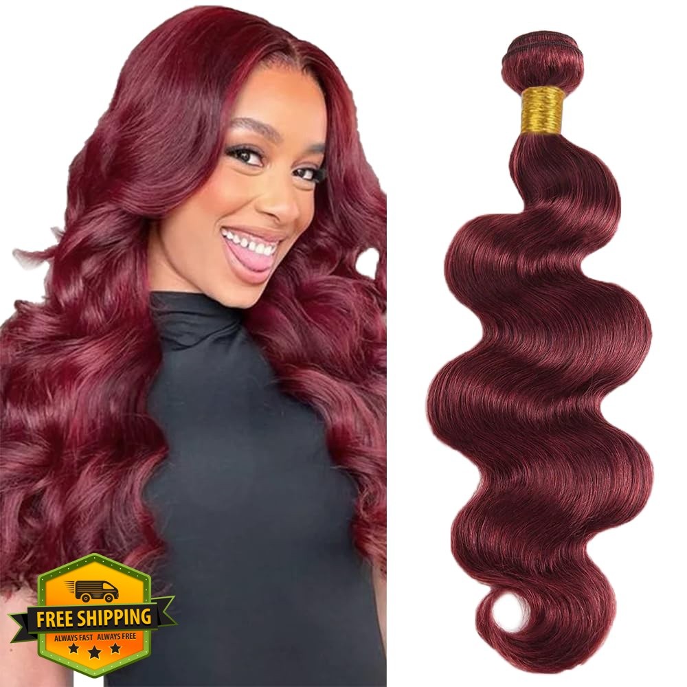 FuivJuix Burgundy Bundles 18″ #99J Brazilian Virgin Hair
