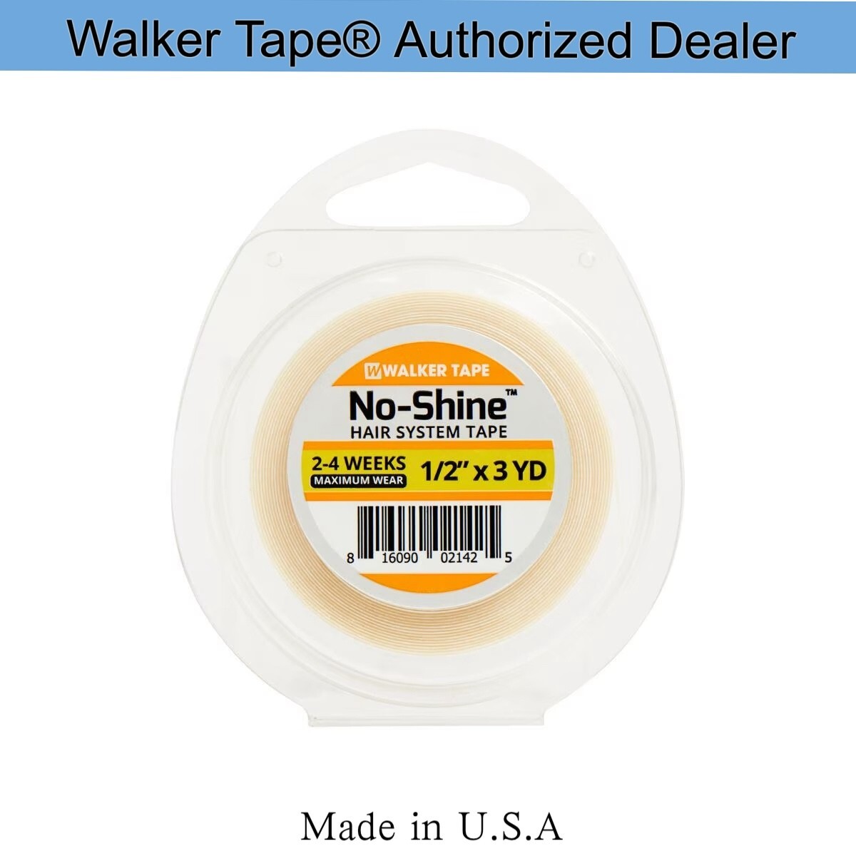 Walker| 1/2″x3yards No Shine Roll Support Tape, Hairpiece Wig Toupee Tape