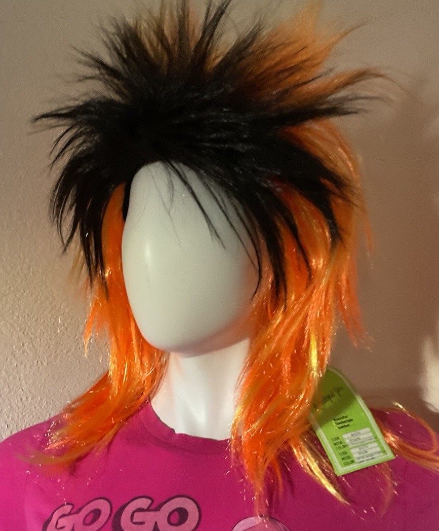 Wigs Wonderful You “Punk” Black Orange Brand New ￼