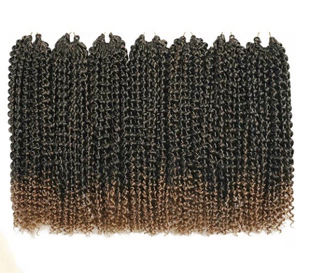 Passion Twist Crochet Hair 12 Inches Water Wave Pre Looped Spring Bohemian 1B/27