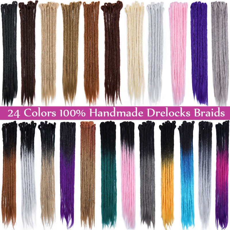 REAL Handmade Dreadlocks Crochet Reggae Braids Fake Hair Extensions OMBRE Blonde