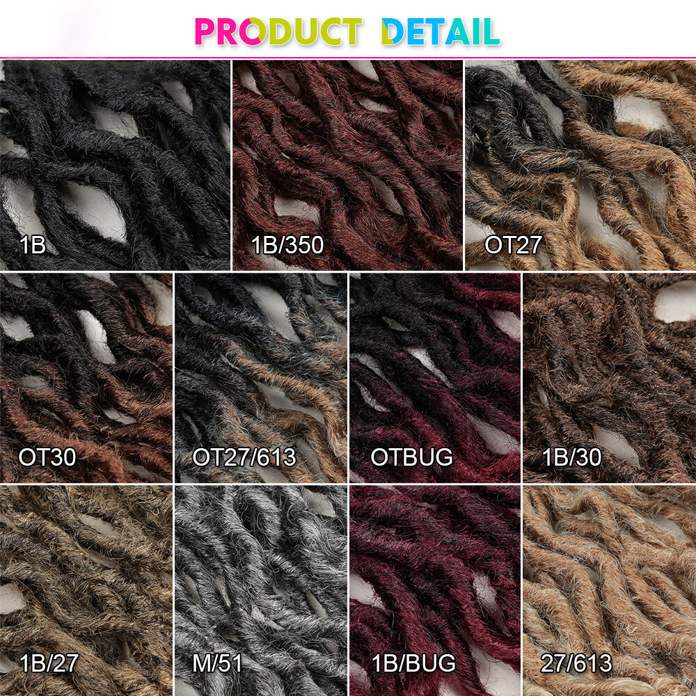 16″ Goddess Faux Locs Crochet Hair Bohemian Locs Crochet Braids Hair Extensions