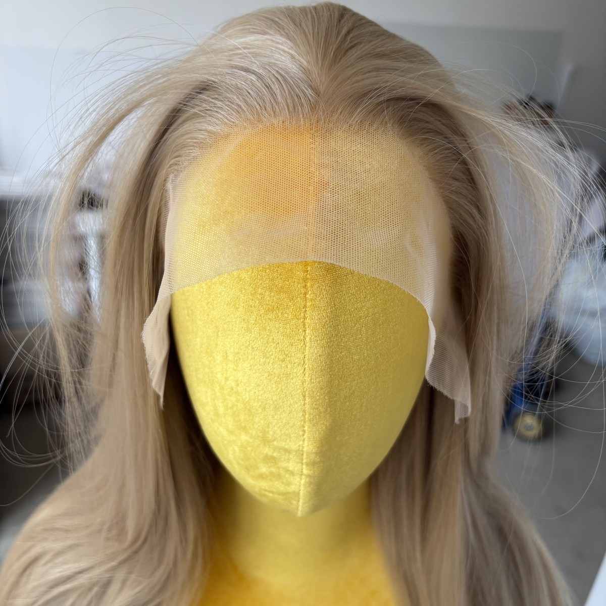 Layered Mixed Blonde Lace Front Wig Natural Long Straight Heat Resistant Hair