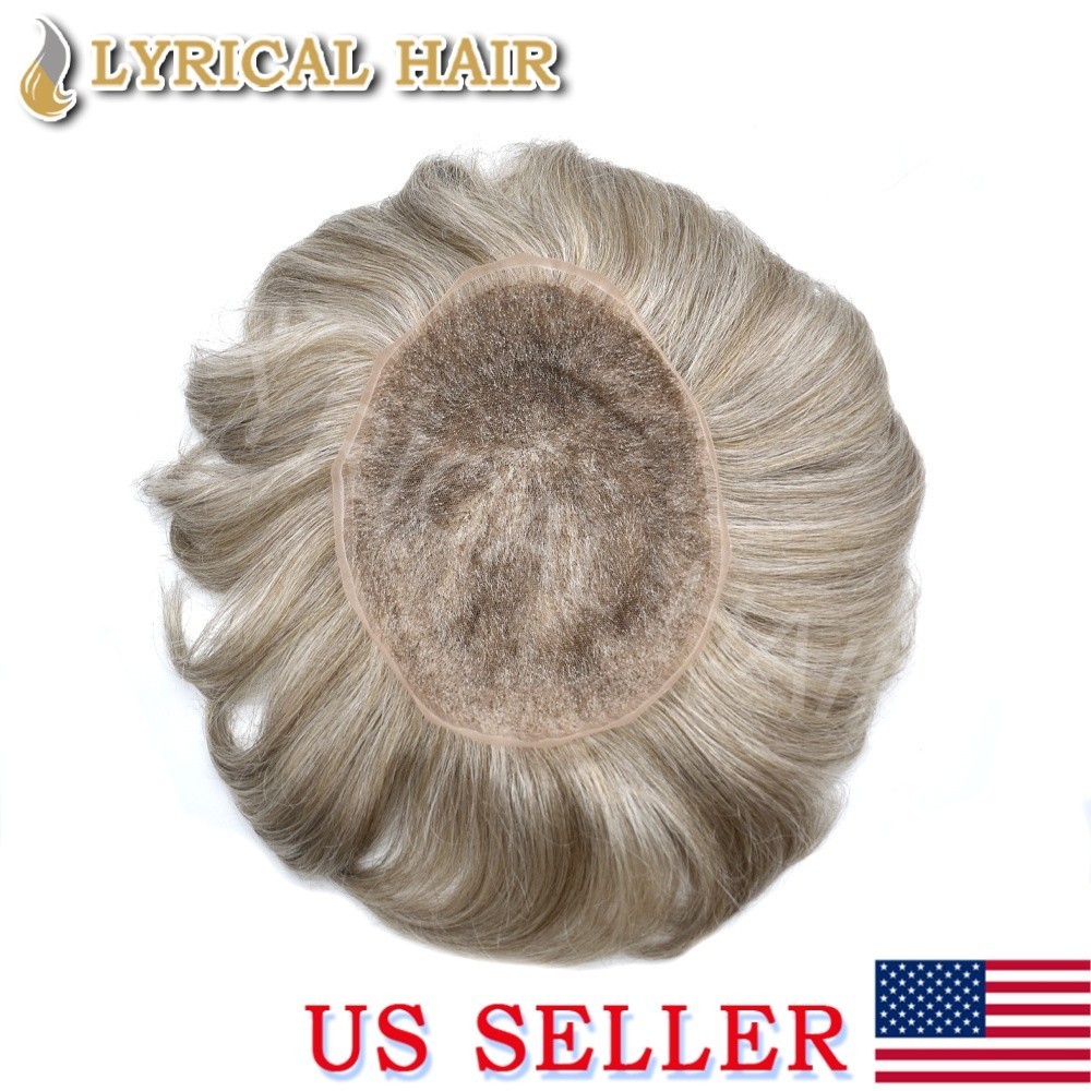Lyrical Hair Full Lace Mens Hairpiece Human Hair Toupee Natural Hairline System