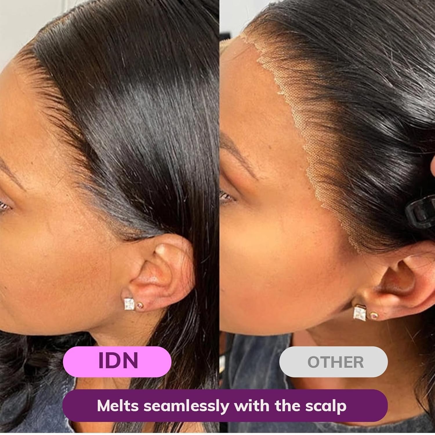 IDN Beauty Skinlike Real HD 13×4 Lace Frontal Straight 14 Inch Bleached Singl…