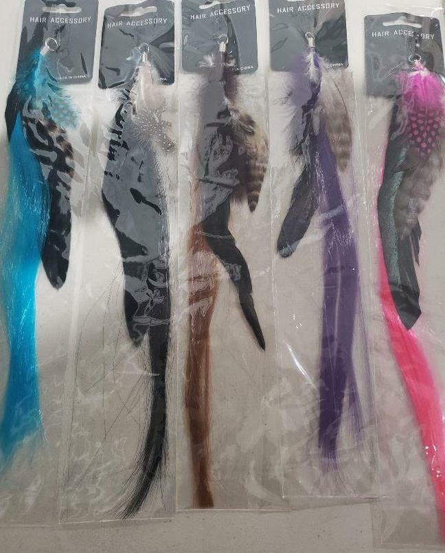 12 FEATHER HAIR EXTENSTIONS