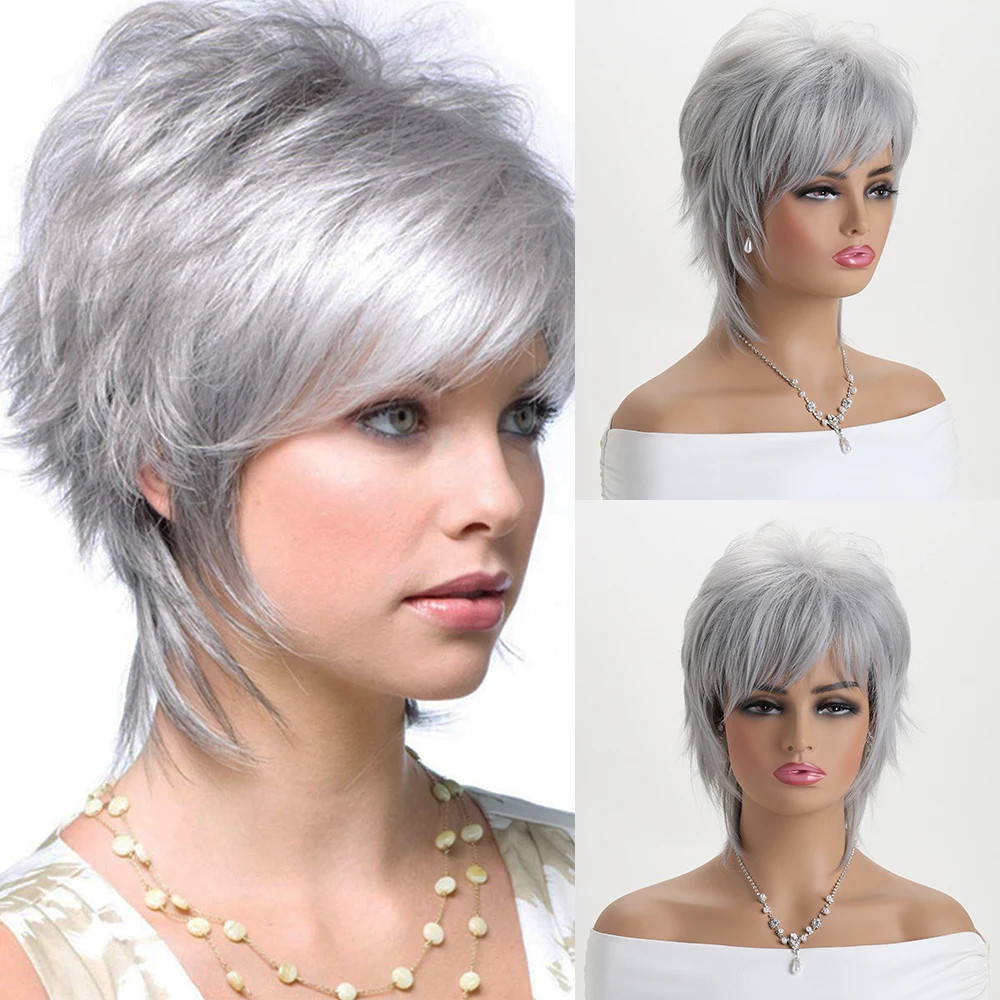 Wavy Layered 12 In Mid Length Women Natural Daily Shag Caples Synthetic Hair Wig