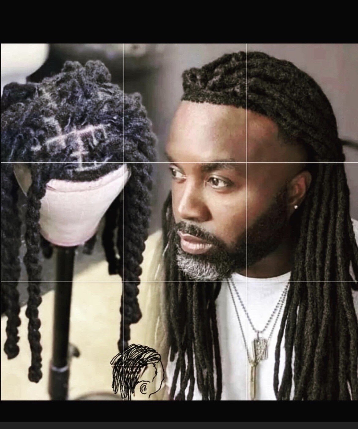 FULL LACE Toupee/ Topper. Afro Kinky Dread Loc Ombre Blonde