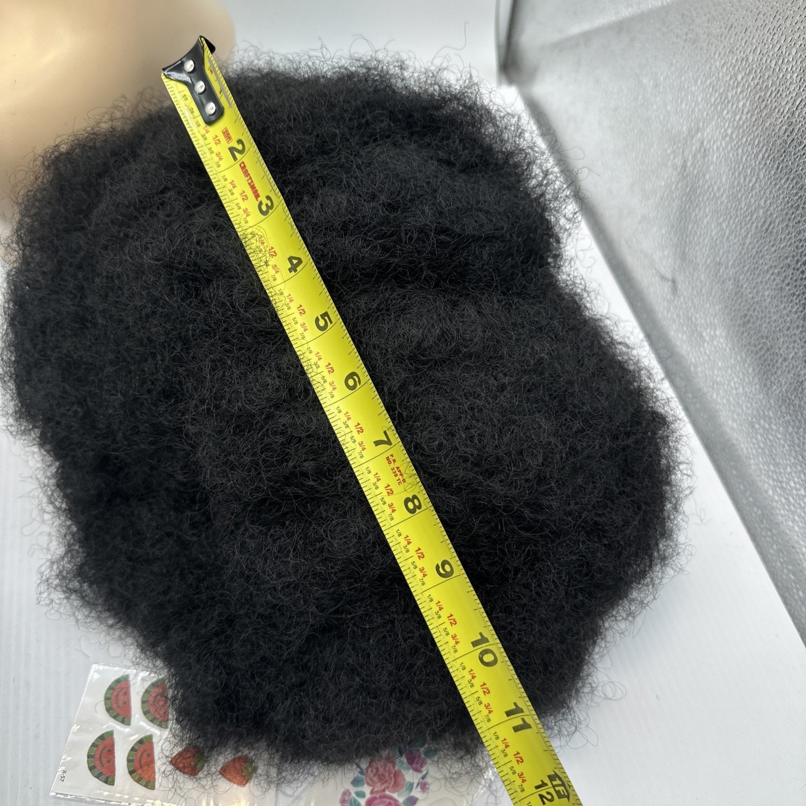 12″ Black Afro/kinky/curly Wig New With Tags, Synthetic, Wig Cap Included {22}